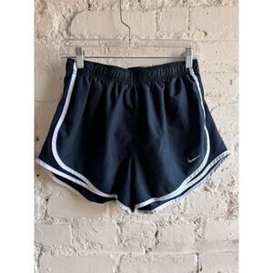 Nike Dri-FIT Women’s Navy Running Shorts Size M Athletic Lined Gym Activewear